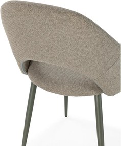 Sedie da pranzo in set verdi in imbottito 2 pz Lia – Marckeric