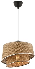 Lampada a sospensione su cavo BARETTE 1xE27/60W/230V marrone/cromo lucido