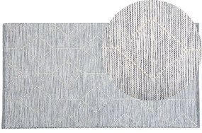 Tappeto lana e cotone grigio e beige  80 x 150 cm EDREMIT Beliani