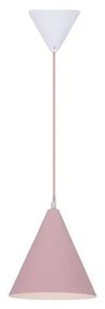 Lampadario a sospensione con filo VOSS 1xE27/40W/230V rosa/bianco