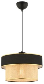 Lampadario sospeso con cavo ERO 1xE27/60W/230V nero/beige