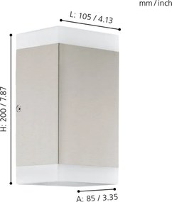 Eglo 75545 - LED Applique da esterno CARPINERA 2xGU10/4,6W/230V IP44