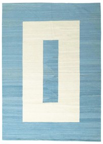 Kilim Tappeto 250x180 Blu (Iran) Tessuto A Mano