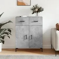 Credenza Grigio Cemento 69,5x34x90 cm in Legno Multistratocod mxl 79961