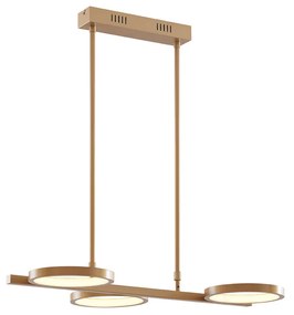 Lampada a sospensione moderna oro con LED a 3 livelli di dimmerazione 3 luci - Vivé
