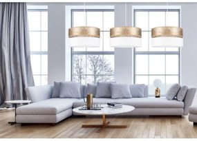 Lampadario su filo LIMA 1xE27/60W/230V bianco/dorato