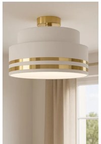 Plafoniera TAMI 1xE27/60W/230V diametro 40 cm bianco/oro