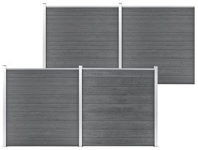 Pannello Di Recinzione İn Wpc 699x186 Cm Grigio /