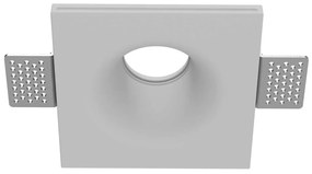 Portafaretto Quadrato GU10 e MR16 in Gesso Pitturabile Ø120x120 mm