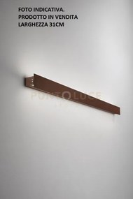 Simba applique led doppia emissione l.30cm ip54 corten 4000k 350lm 6w