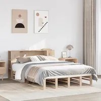 Letto Libreria senza Materasso 135x190 cm in Legno Massello 3323893