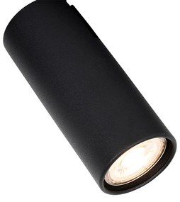 Faretto da soffitto moderno nero a 2 luci orientabili - Renna