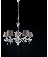 Lampadario Shabby Chic Lucy Bianco 5 Luci E14