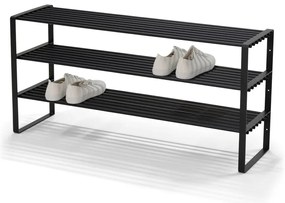 Scarpiera nera in metallo 100x48,5x29 cm Rex – Spinder Design