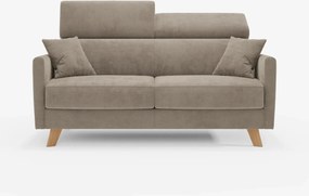 Francy divano letto con poggiatesta regolabili - 100% sfoderabile in elegante tessuto smacchiabile T30