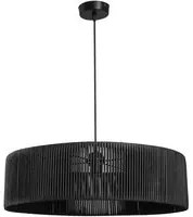 Lampada a sospensione in carta effetto bamboo nero stile rustico Roya ASZ1749