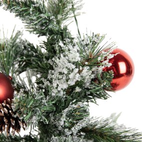 Albero di Natale bianco con rosso 60 cm con LED e timer - Jack