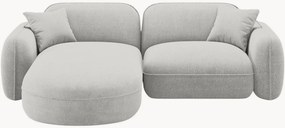 Divano componibile 3 posti in velluto Lucien, chaise longue a sinistra