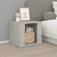 Comodino Grigio Cemento 41x40x36 cm in Legno Multistrato cod mxl 30325