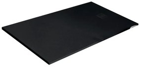 Piatto doccia in resina Strato nero L 120 x L 90 x H 2.7 cm opaco effetto pietra