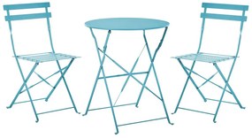 Set da balcone acciaio blu FIORI Beliani