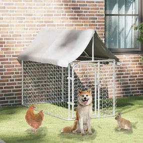 Gabbia Per Cani Da Esterno Con Tetto 200x100x150 Cm /