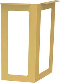 Gamba per mobili STEELMI Boomerang in acciaio dorato opaco L 30 x P 57 x H 71 cm