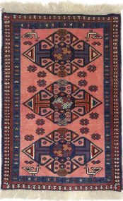 Yalameh Tappeto 50 x 80 Rosso (Iran) Annodato A Mano
