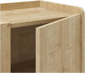 Armadietto di colore naturale con effetto rovere 80x80x40 cm Daira – Marckeric