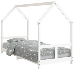 Giroletto per bambini bianco 80x200cm in legno massello di pino