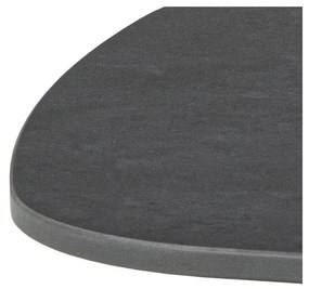 Tavolino nero con piano in ceramica 60x120 cm Caracas - Actona