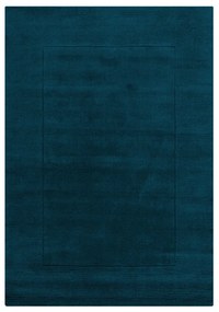 Tappeto blu scuro in lana tessuto a mano 160x230 cm Textured Wool Border – Flair Rugs