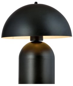 Lampada Da Tavolo Nordica Kava 1 Luce In Acciaio Nero