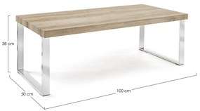 Tavolino KENYA piano in legno 100X50 cm