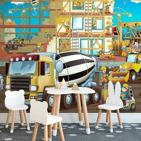 Carta da parati – Macchine sul cantiere