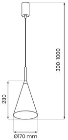 Lampada a sospensione su cavo CAPITAL 1xGX53/15W/230V Ø 17 cm blu