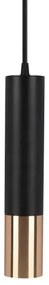 Lampadario a sospensione con supporto rigido 1xGU10/35W/230V 30 cm nero/oro