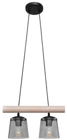 Lampadario a sospensione con filo WOODSTOCK 2xE27/15W/230V