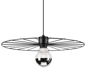 Lampadario a sospensione con filo MONTANA 1xE27/15W/230V diametro 45 cm nero
