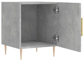 Comodini 2 pz Grigio Cemento 40x40x50 cm in Legno Multistrato