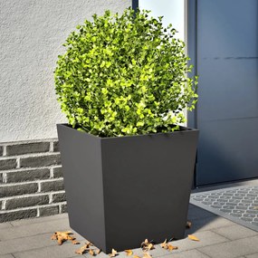 Fioriere Da Giardino 2 Pz Nere 50x50x50 Cm İn Acciaio /