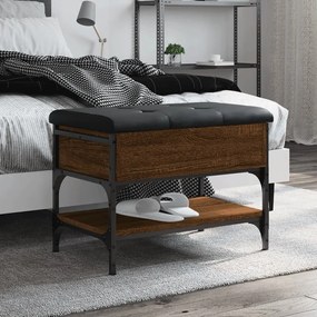 Panca Porta Scarpe Rovere Marrone 62x42x45 Cm Legno Multistrato /