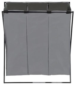 WENKO 71297800 - Cesto porta biancheria TRIO 69x76 cm grigio/nero