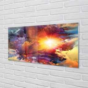 Quadro vetro Modelli frattali astratti 100x50 cm 2 appendini