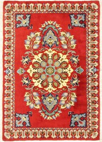 Kashan Tappeto 100 x 60 Rosso (Iran) Annodato A Mano