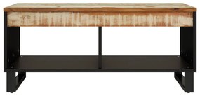 Tavolino da salotto 90x50x40 cm in legno massello di recupero