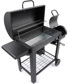 Fieldmann - Griglia a carbone con affumicatoio nero