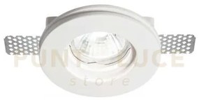 Samba round faretto da incasso 1 luce attacco gu10 d.10cm in gesso ...