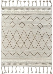Tappeto Oasi Cammello in puro cotone con dettagli Boho