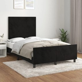 Giroletto Senza Materasso Nero 120x200 Cm Velluto /